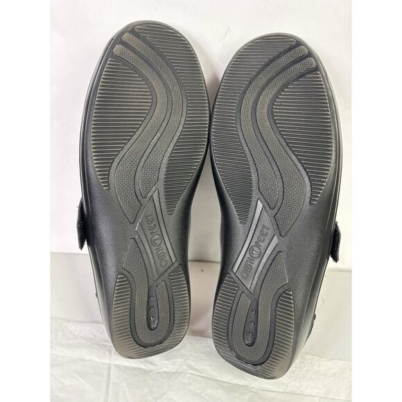 Orthofeet Quincy 821 Womens Size 11.5 D Wide Black Slip On Orthopedic Shoes - Picture 10 of 12